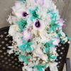 Cascading bouquet with mint and lavender colors - Image 2
