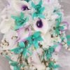 Cascading bouquet with mint and lavender colors - Image 4