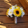 Sunflower, daisy, gerbera daisy baby's breath artificial flower bouquet, autumn bouquet, bridal bouquet, rustic country wedding - Image 9