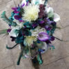 Purple, teal, peacock cascading bouquet - Image 2