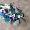 Purple, teal, peacock cascading bouquet - Image 5