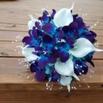 Galaxy orchid and calla lily bouquet