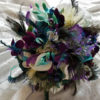 Purple, teal, peacock cascading bouquet - Image 9
