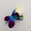 Rose galaxy orchid boutonniere, purple blue orchid boutonniere, rose and orchid boutonniere - Image 4