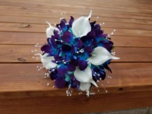 Galaxy orchid and calla lily bouquet - Image 3