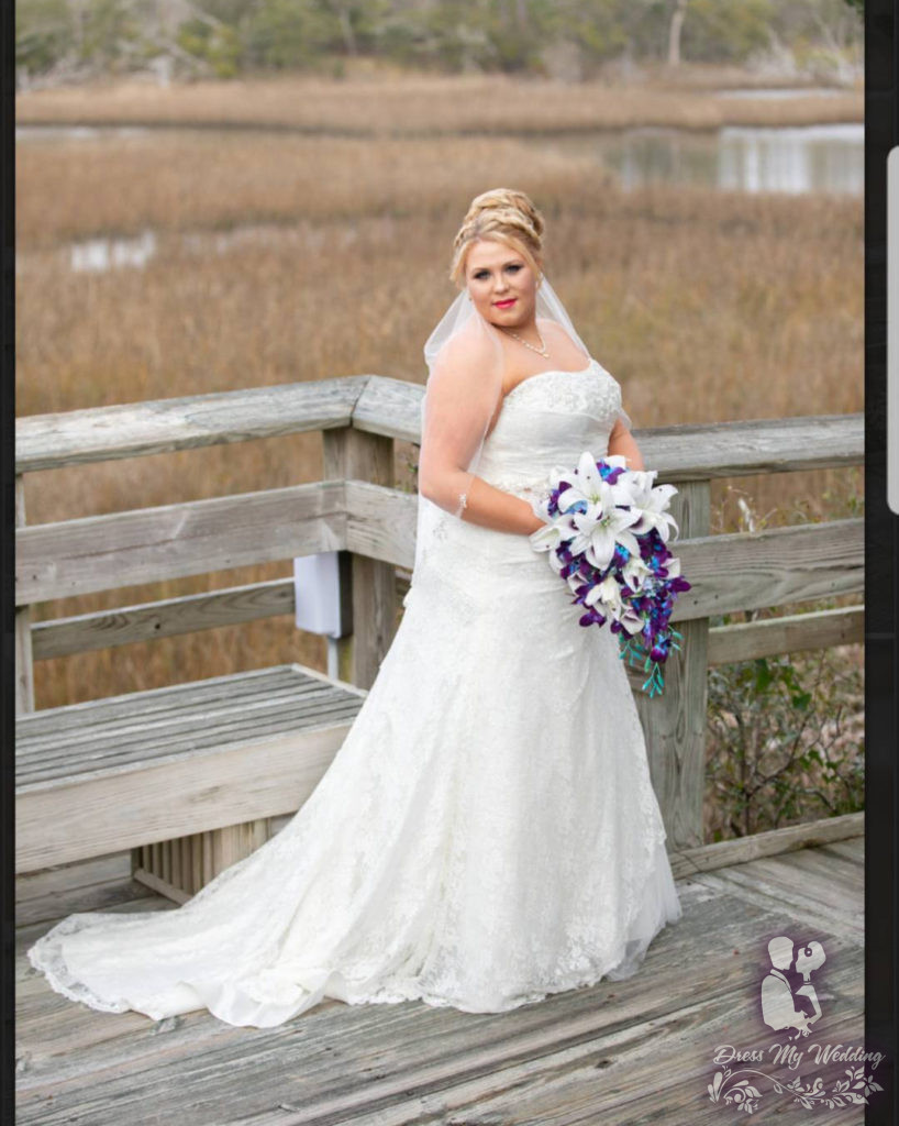 Dress My Wedding Casablanca lily and galaxy orchid bouquet