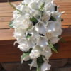 Calla lily and rose cascading bouquet - Image 9