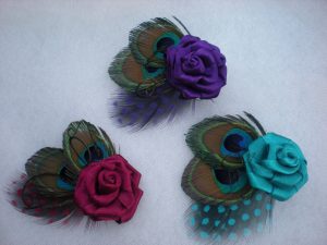 6 Bridesmaids' hair pieces and matching 6 groomsmen's boutonnieres, custom order are accepted for more colors and quantities - Image 4