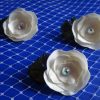 Bridal hair pieces, set of 3, "Rose" Swarovski crystal, peacock feathers - Image 3