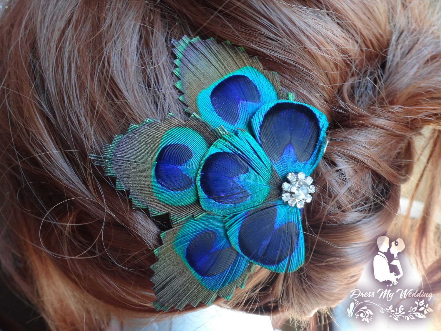 Fashion Peacock Feather Hair Clip Hairpin for Women Girls Hair Accessories  Party Barrettes Hair Pins Hair Ornaments Clips