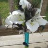 Calla lily peacock bridal bouquet