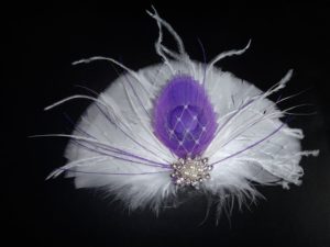 Bridal peacock feather hair piece, CUSTOMIZE to match your WEDDING COLORS