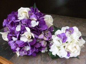 Hydrangea bridal bouquet Set, 1 bridal, 3 bridesmaids bouquets - Image 3