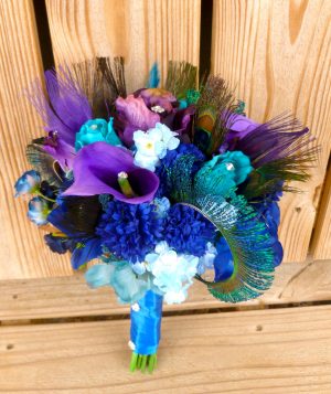 Royal blue peacock