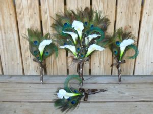 Peacock calla lily fan bouquet - Image 4