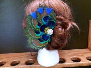 Peacock hair accessory