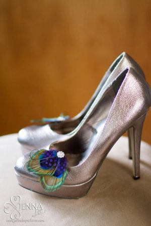 Peacock shoe clips, Customizable - Image 4