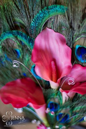 Peacock fan bouquet, Calla lily  peacock bouquet, customizable - Image 4