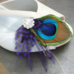 Peacock shoe clips, available in more colors