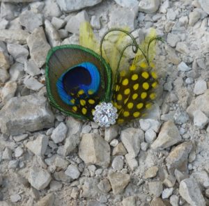 Peacock shoe clips, yellow shoe clips, customizable - Image 3