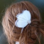 Small bridal hair piece, flower girl's hair clip