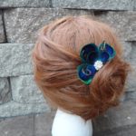 Small peacock hair piece, hair clip