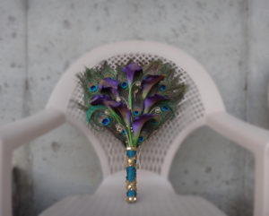 Calla lily peacock bouquet, fan bouquet - Image 2