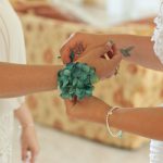 hydrangea wrist corsage