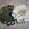 Peacock Sash pin, hair clip, bridesmaids, flower girls sash, avlbl in more colors - Image 2