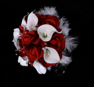 White Daisy, Rose and Tiger Lily Bouquet