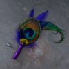 Peacock feather boutonniere - Image 5