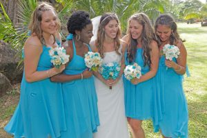 Turquoise hydrangea bouquet - Image 4