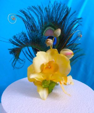 Peacock orchid cake topper 3 pieces (Copy) - Image 3