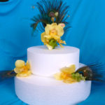 Peacock orchid cake topper 3 pieces
