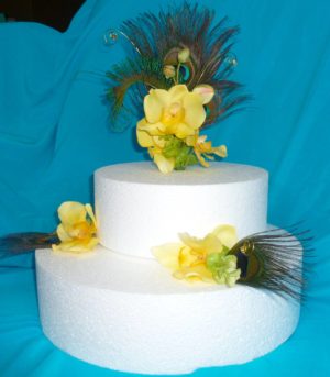 Peacock orchid cake topper 3 pieces (Copy) - Image 2