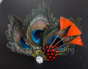 Peacock hair clip - Image 2