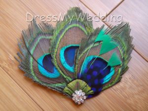 Peacock hair clip - Image 3