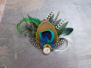 Bridal peacock hair accessories "Liana" - Image 2
