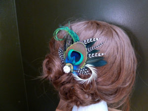 Bridal peacock hair accessories "Liana"