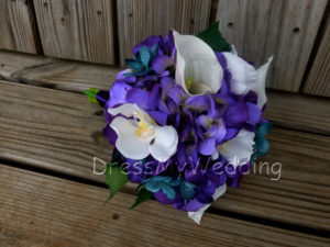 purple hydrangea bouquet, small bouquet, maid of honors or bridesmaids bouquet - Image 2