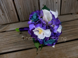 purple hydrangea bouquet, small bouquet, maid of honors or bridesmaids bouquet