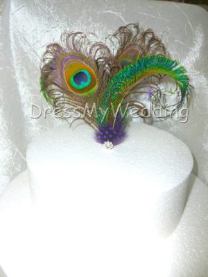 Wedding cake decor, peacock cake decor, Set of 2 - Image 3