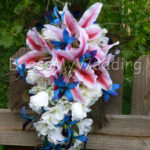 cascading silk flower bouquet