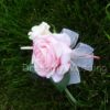 Real touch rose corsage, pink white rose corsage with starfish - Image 2