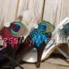 Peacock shoe clips, Customizable