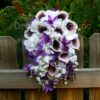 Cascading Plum picasso calla lily hydrangea bouquet - Image 2