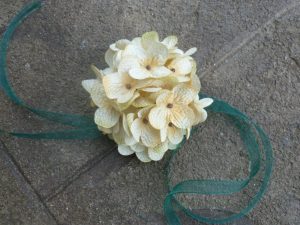 Hydrangea wrist corsage - Image 2