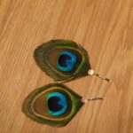Peacock hair pin, peacock feather pin, swarovski rhinestones