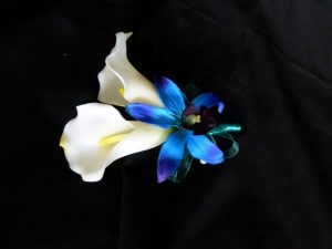 Calla lily galaxy orchid corsage, real touch calla lilies - Image 3