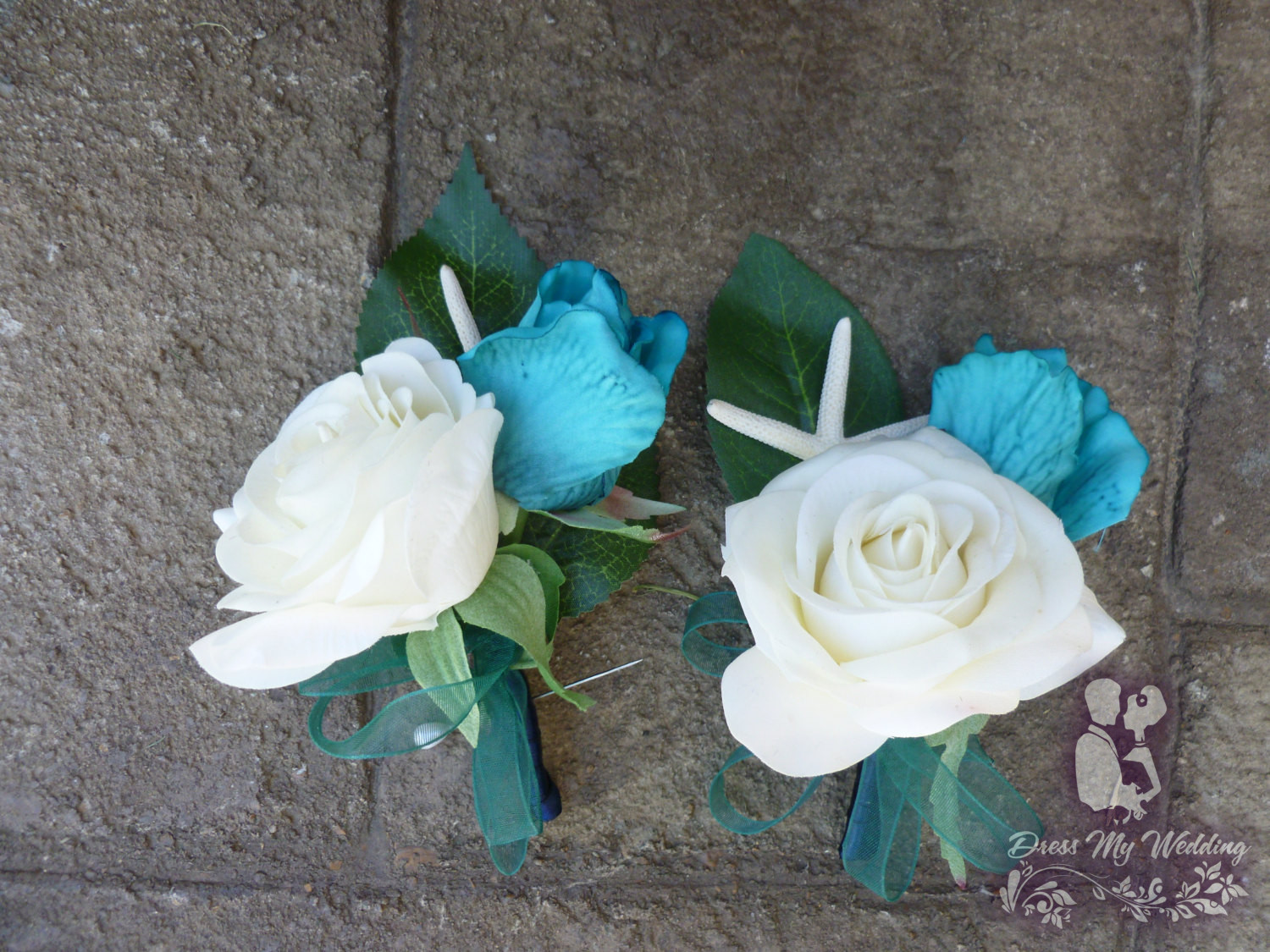 Turquoise Rose Corsage or Boutonniere